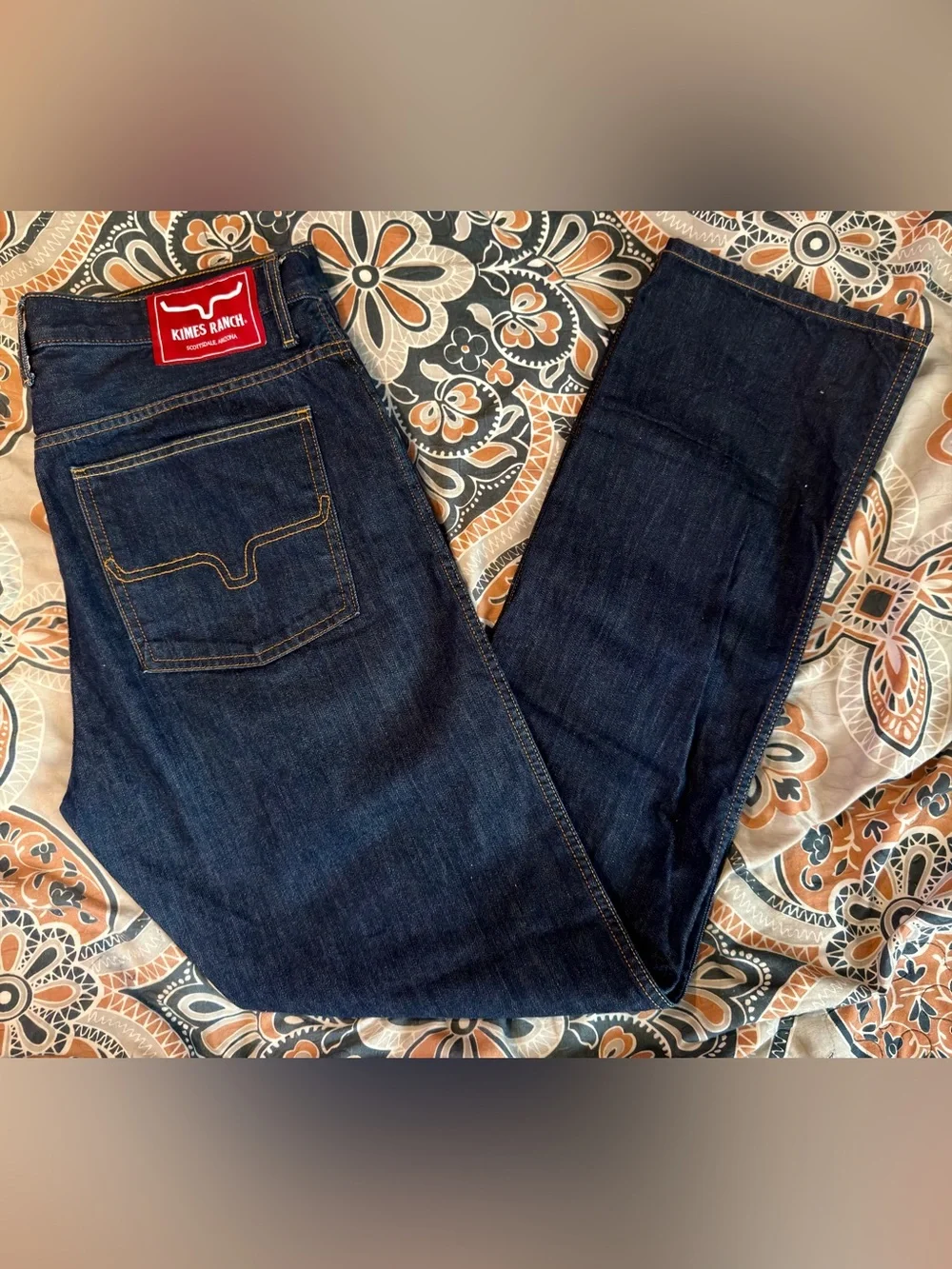 Pre-owned Kimes Ranch (CAL)Men's Dark blue like new straight fit SIZE 36/34
