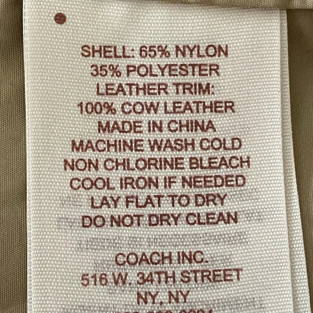 Coach tan lightweight