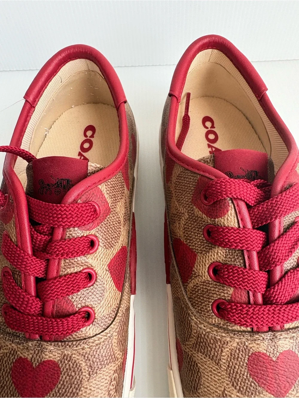 Coach red lace size