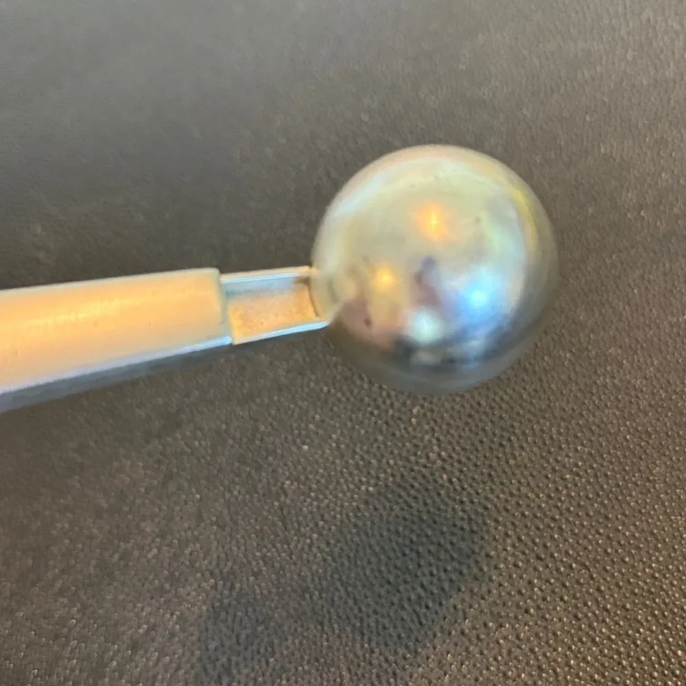 Silver colored Coffee Scoop Clip Grab Life By The Beans