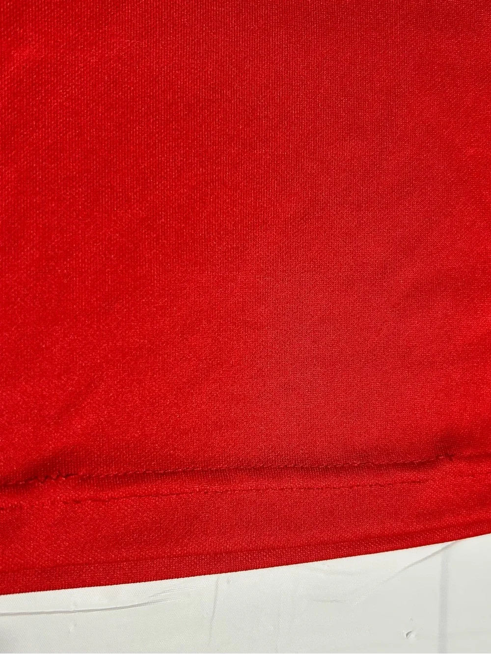 adidas climalite Men’s Red Short Sleeve Training Tee with Black Shoulder Stripes