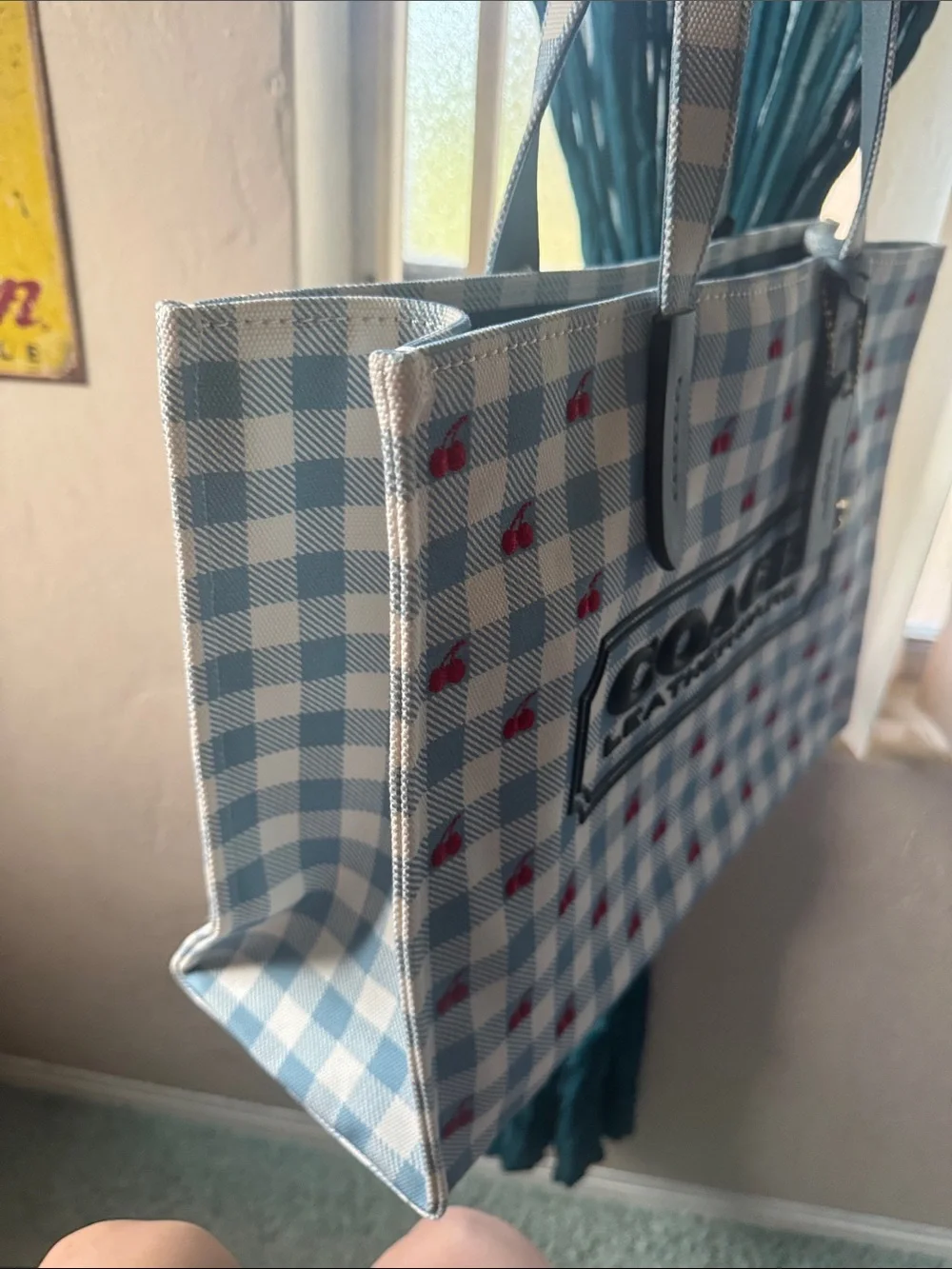 Coach gingham tote