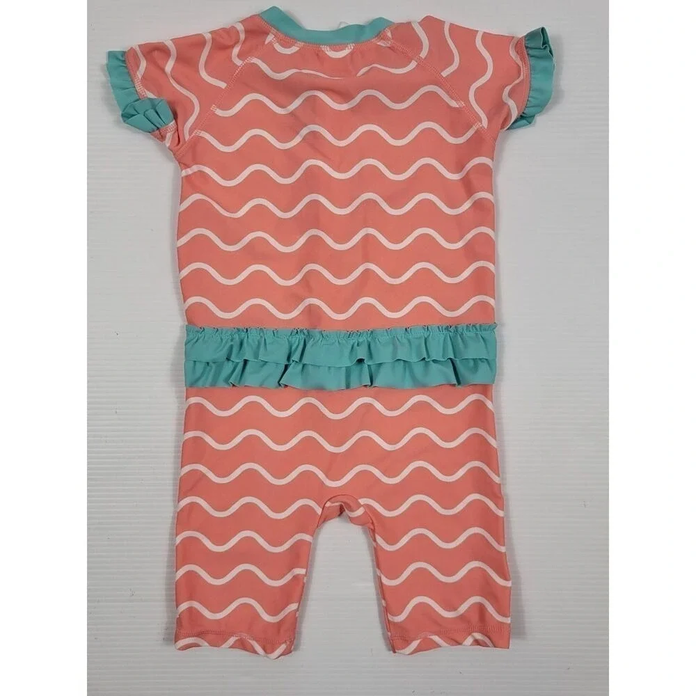 Tucker + Tate Toddler Girl Junior Kid 24 Months 2 Year Swim Wet Onesie Pink Blue