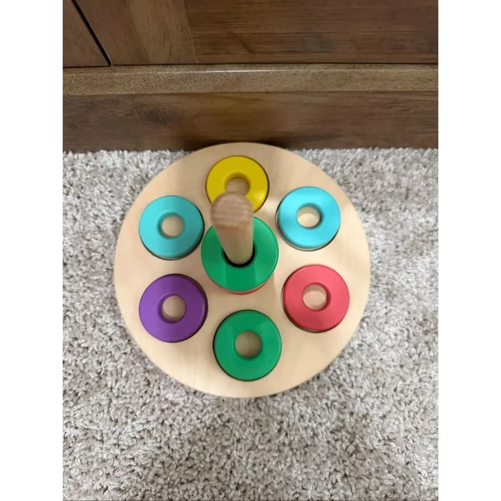 Lovevery Wooden Stacking Toy Rainbow Rings