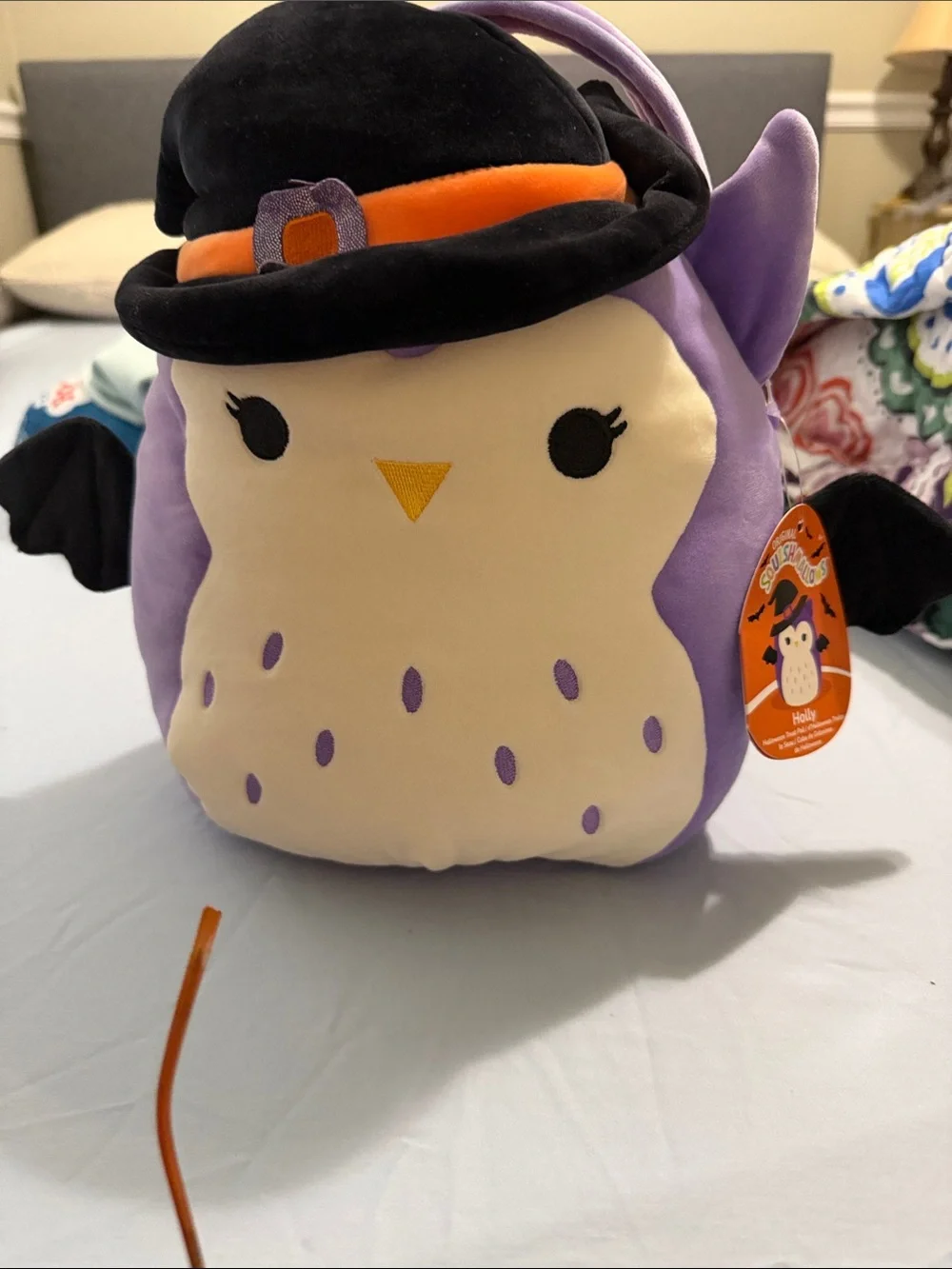 Squishmallows Purple and Cream Owl Plush 