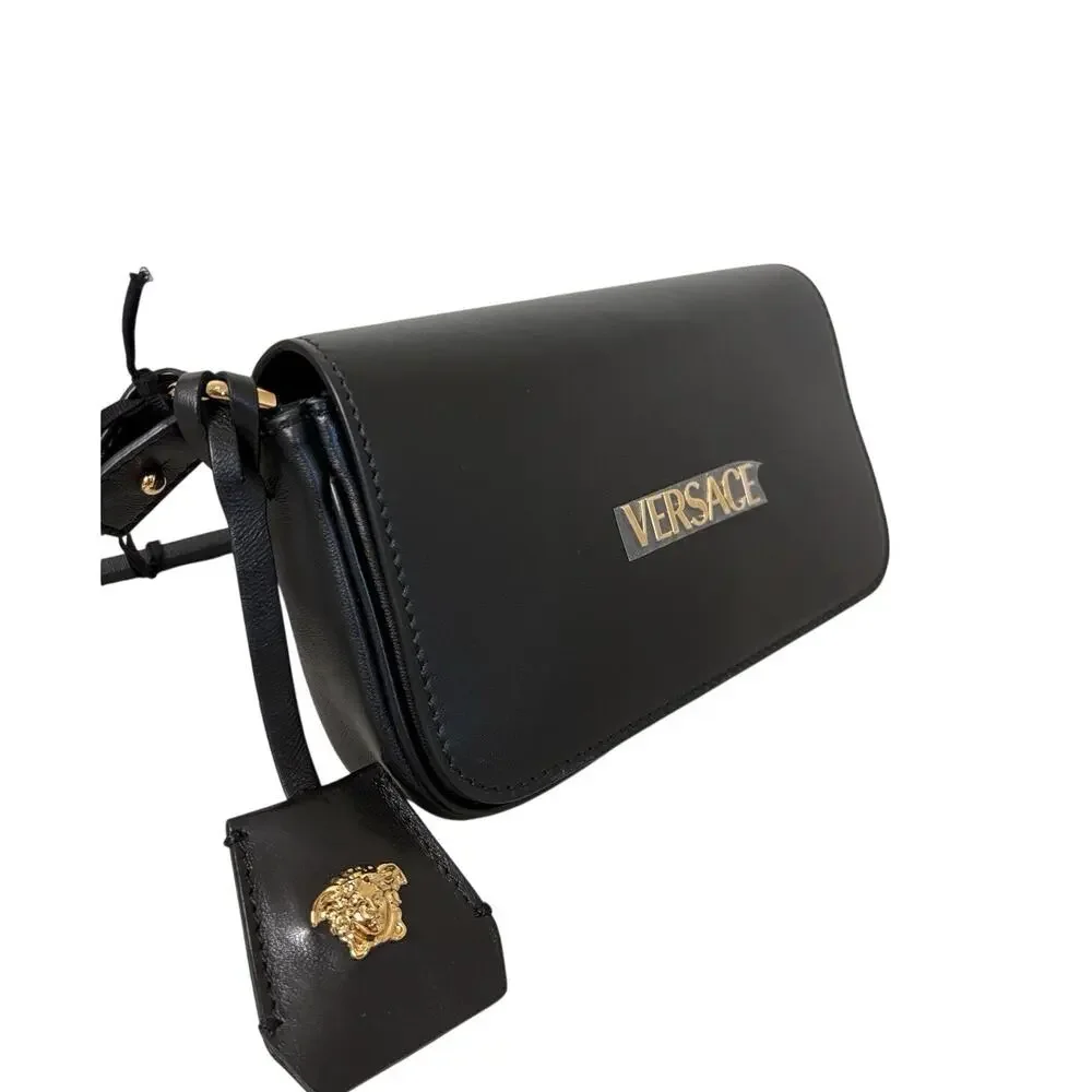 Versace Tag Flap Crossbody Bag