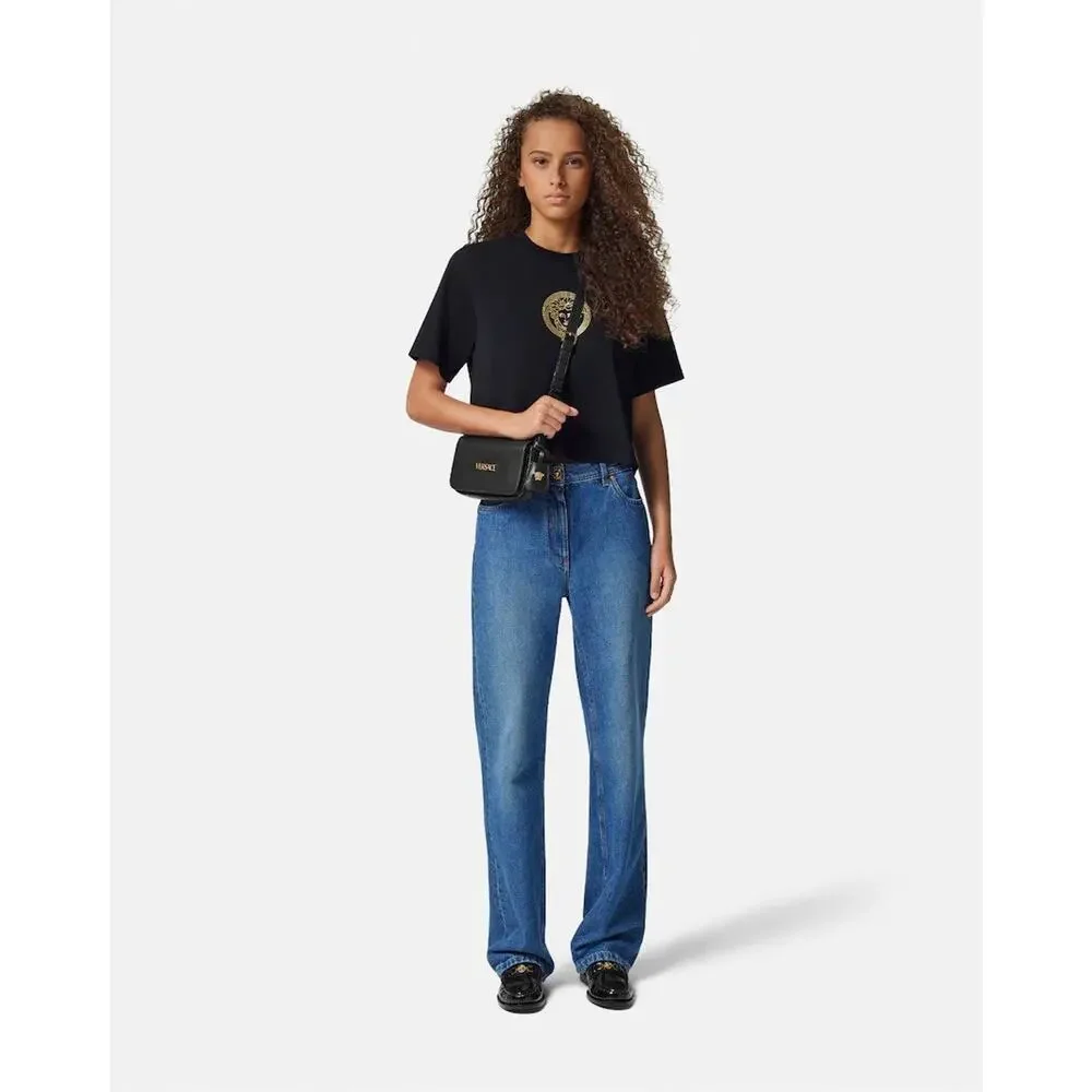 Versace Tag Flap Crossbody Bag