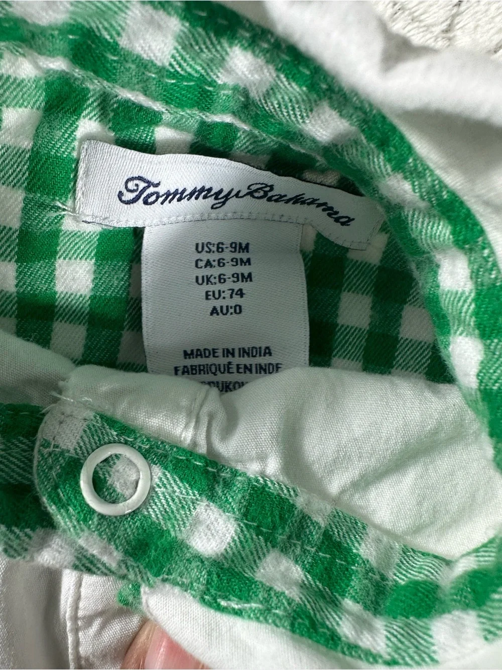 Tommy Bahama tie plaid bodysuit