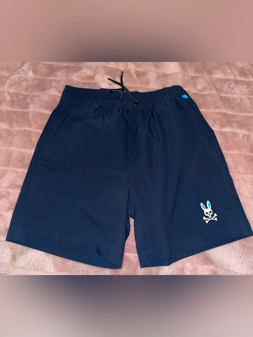 Psycho Bunny large boys  14-16 navy swim trunks