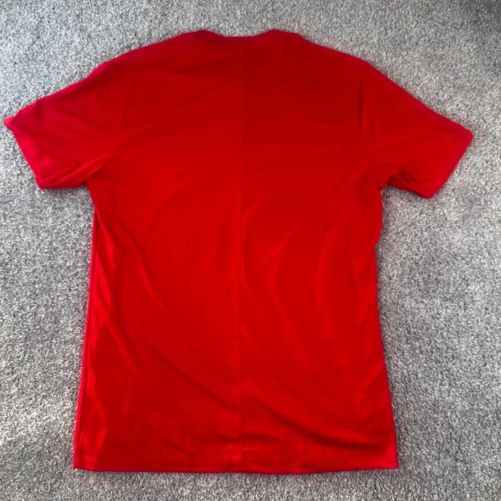 Nike Dri-FIT Blade Collar Polo Shirt Mens Small Red Standard Fit Swoosh Golf