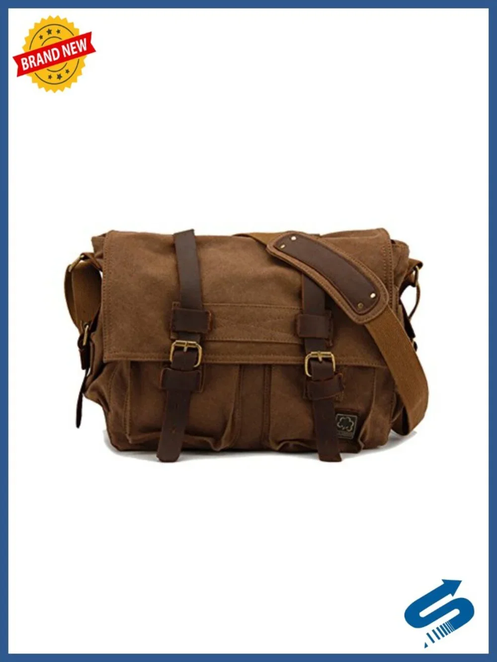 Canvas Messenger Bag for Men, Laptop Shoulder Bag, Vintage