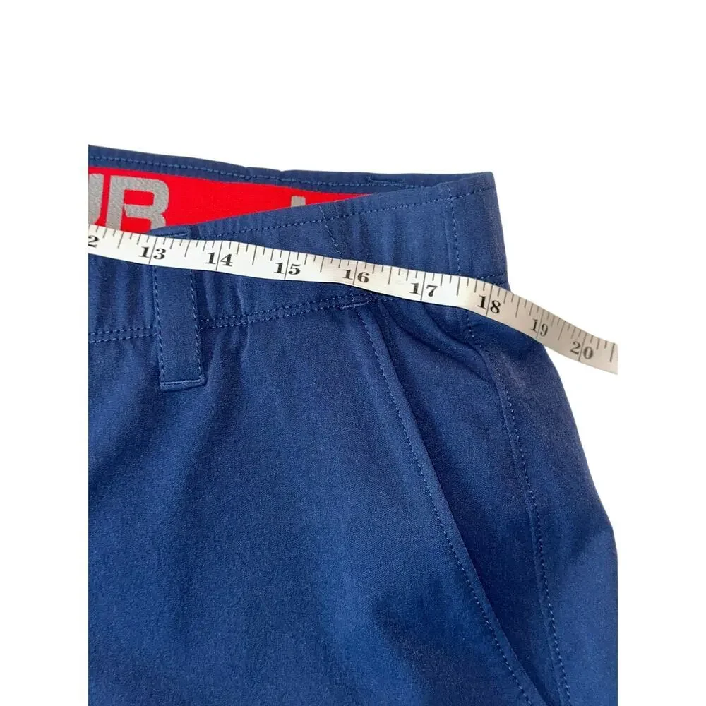 Under Armour HeatGear Golf Shorts Men’s 38 Navy Blue Stretch Performance Chino