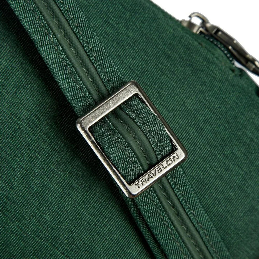 Women's Forest Heather Polyester Anti-Theft Metro Stadium Mini Imported Zipper