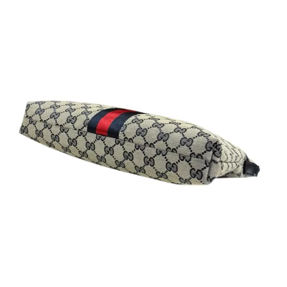 GUCCI Authentic Cream Canvas Shoulder Bag