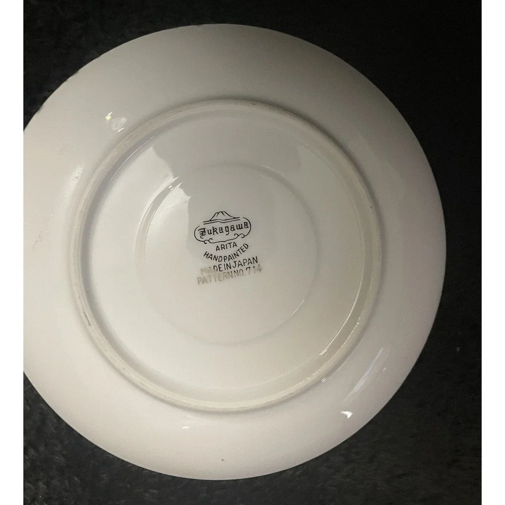 Fukagawa China Arita Silver Bamboo # 714 Cup and Saucer
