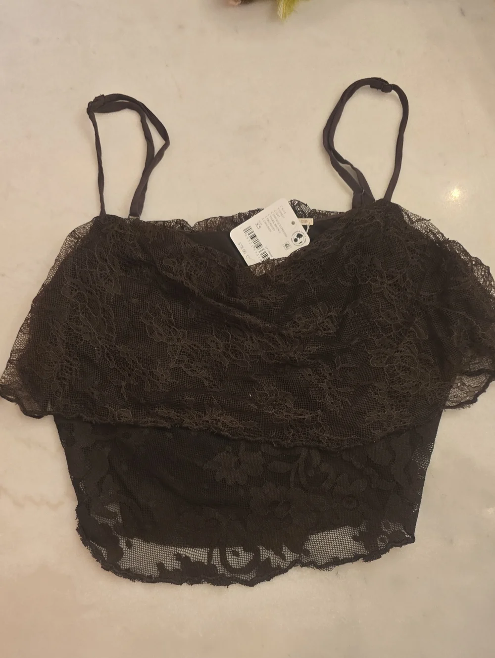NWT Free People Rose Gold Lace Top. XS