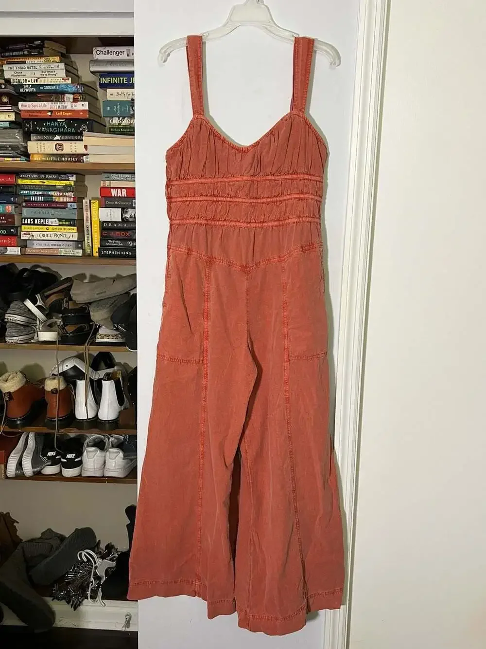 Free People After All Ruched One-Piece Jumpsuit in Cinnamon Girl