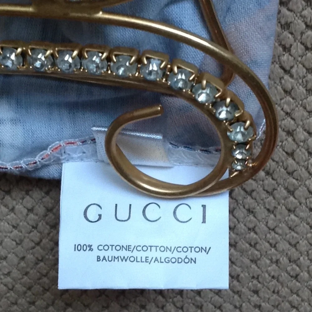 🔴 GUCCI - 'Red Tiger Print' Pique Polo Shirt
