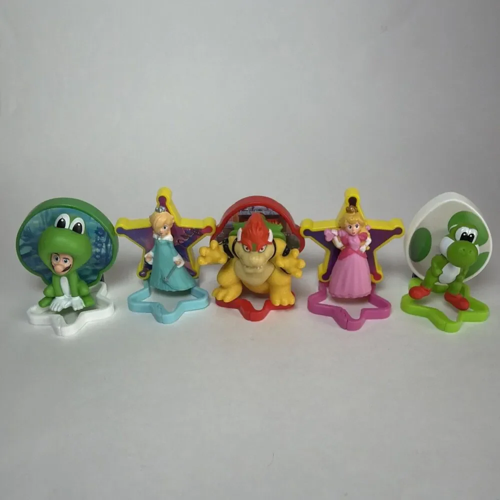 5 Pc 2026 McDONALD'S Super Mario Galaxy HAPPY MEAL TOYS M, No Duplicate