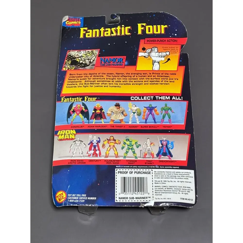 Marvel Comics Fantastic Four Namor Action Figure Sub-Mariner ToyBiz 1995