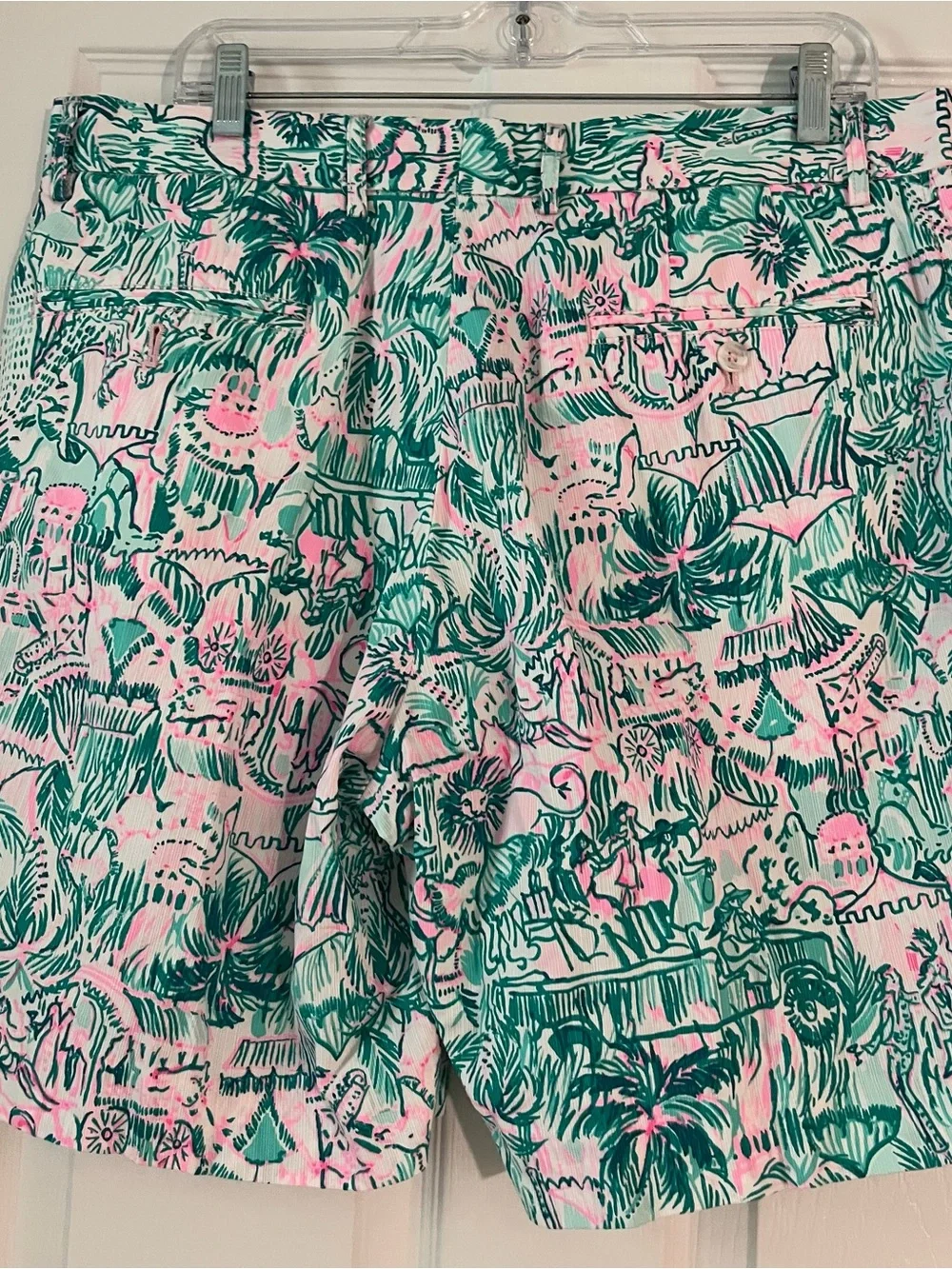 Lilly Pulitzer Pink and Green Printed Men’s Shorts