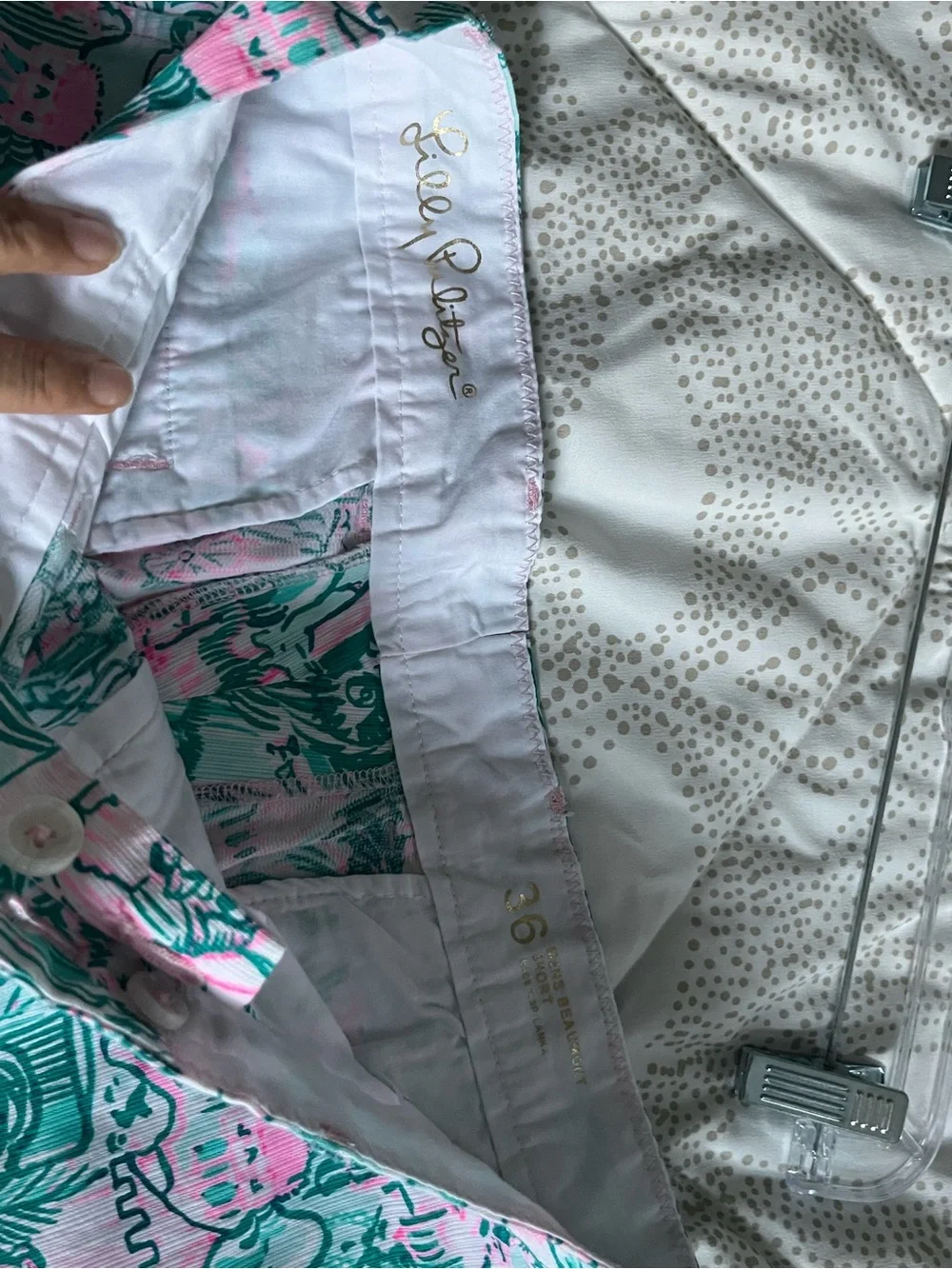 Lilly Pulitzer Pink and Green Printed Men’s Shorts