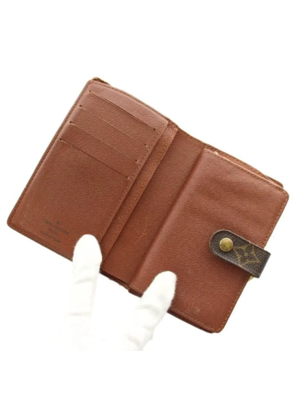 Louis Vuitton Monogram Portefeuille Viennois Wallet Bifold Kiss Lock Leather