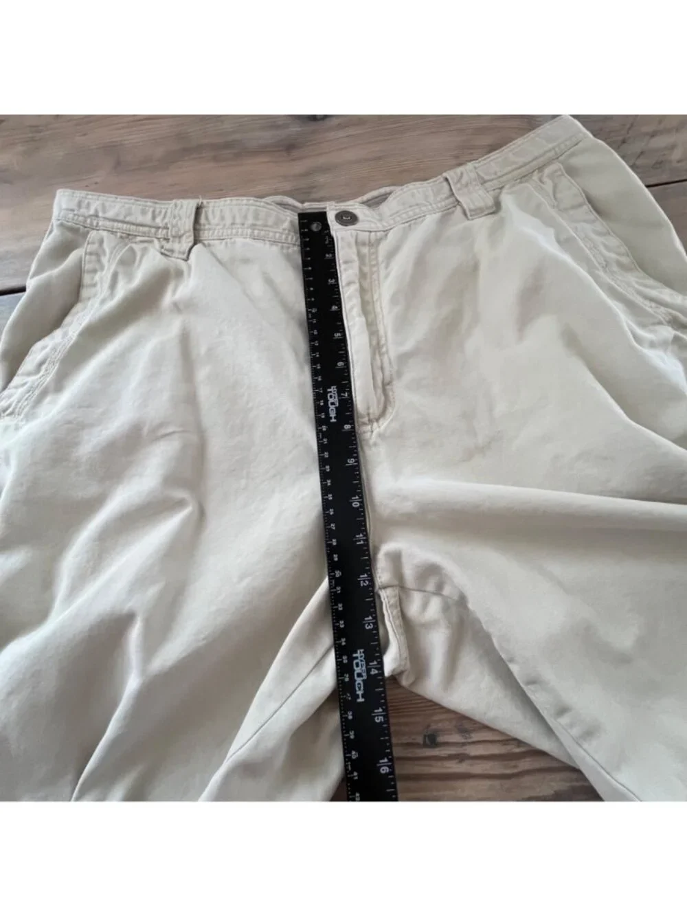 Columbia Cargo Shorts Mens 40X11 Tan Canvas Omnishield