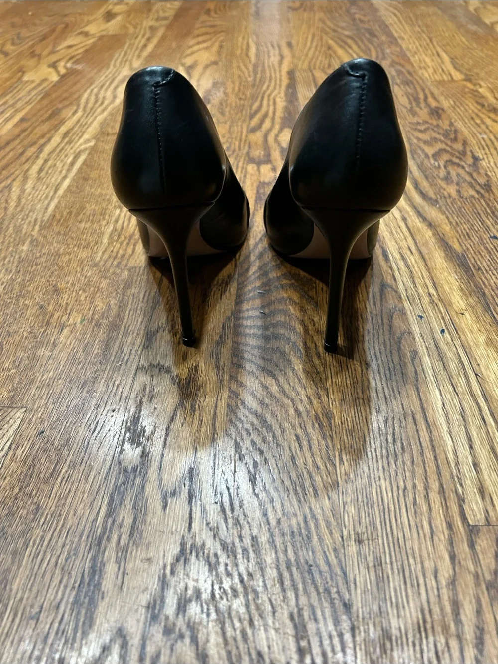 SCHUTZ Black Crystal Embellished Leather Heels Size 7B