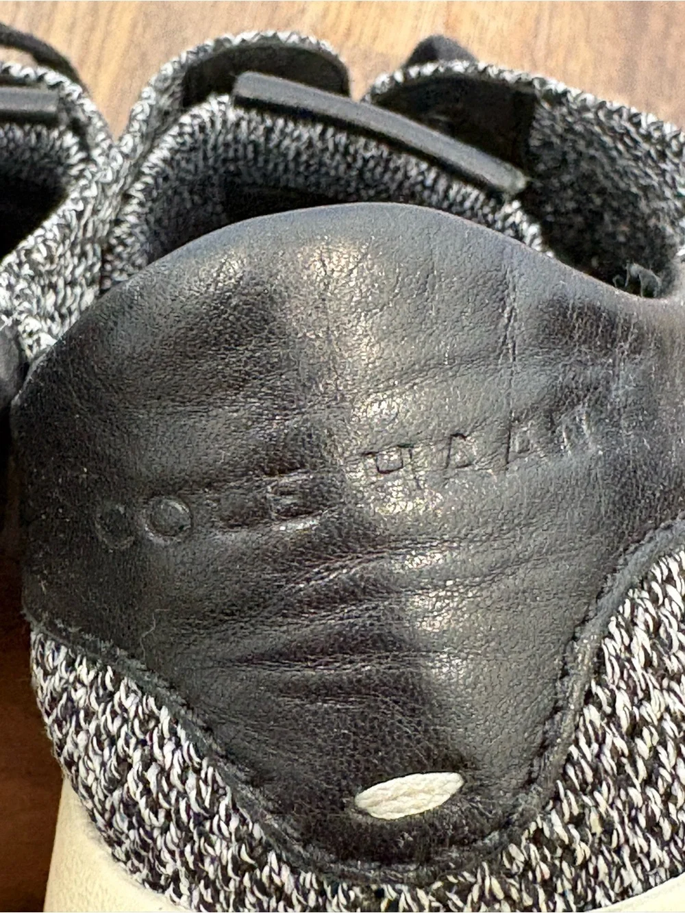 Cole Haan Men's Gray Knit Lace-Up Sneakers with Black Accents