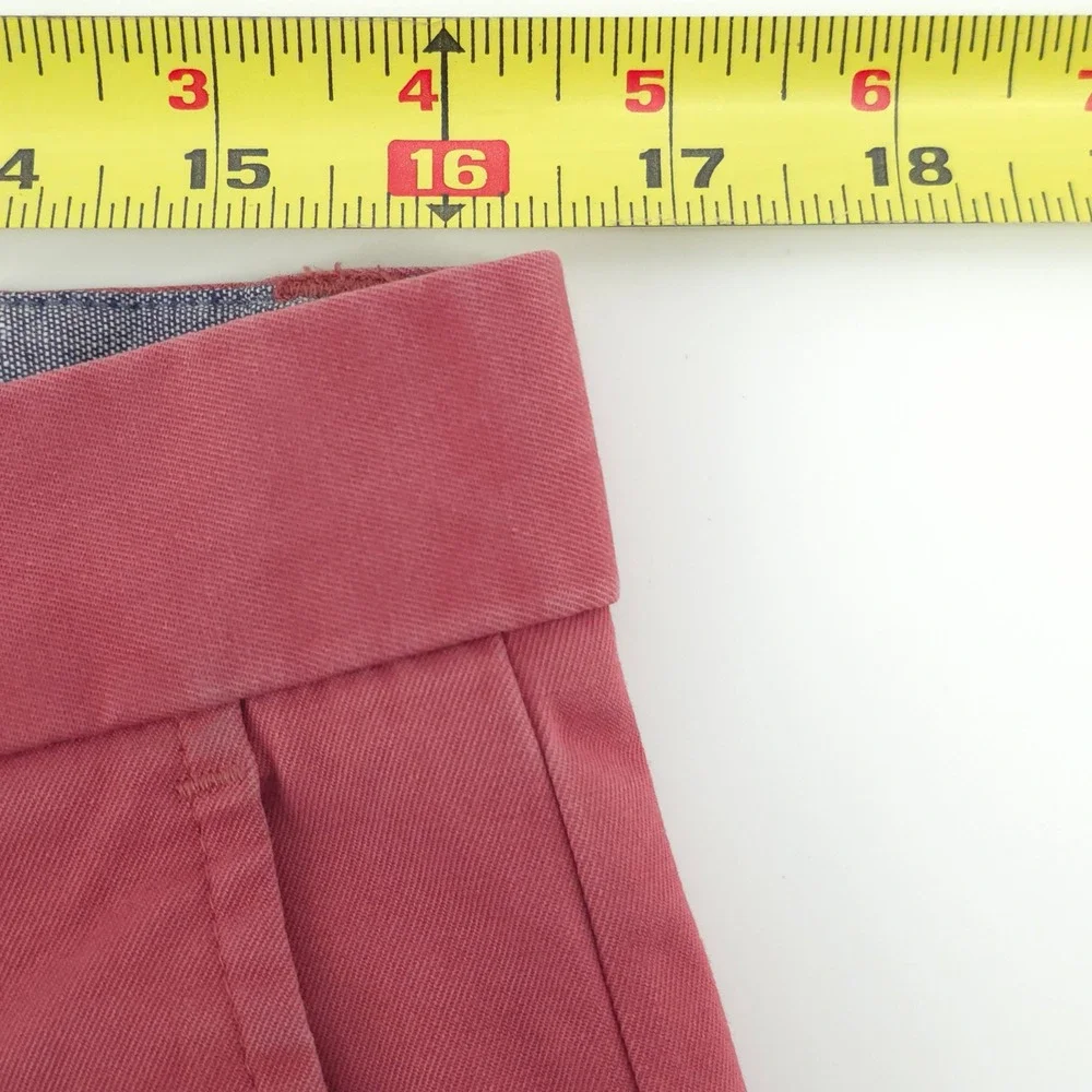 Banana Republic Mens Pants Aiden Chino 32x32 Salmon Pink Slim Fit Casual