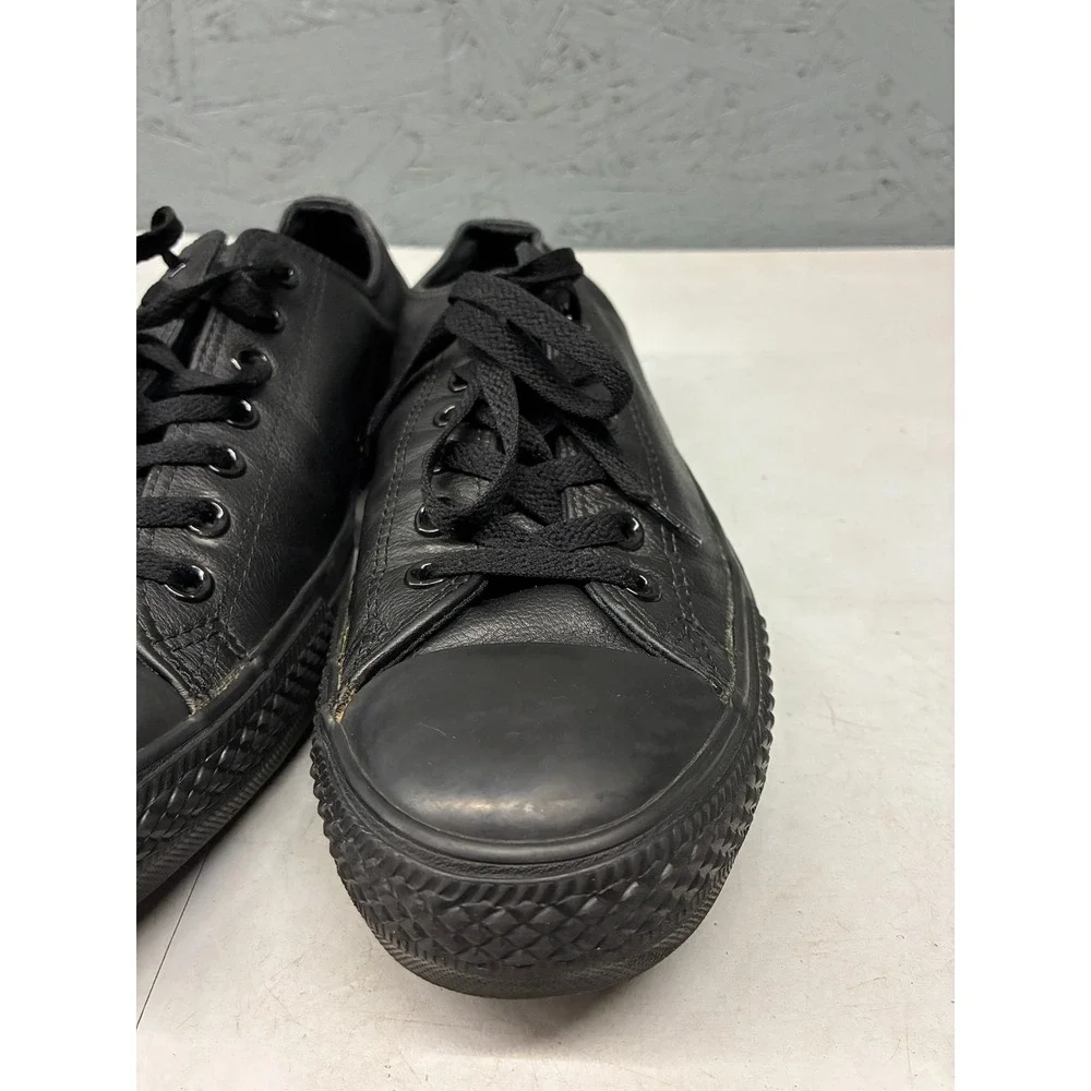 Converse Chuck Taylor All Star Low Top Shoes Mens 11 Black Leather Sneakers