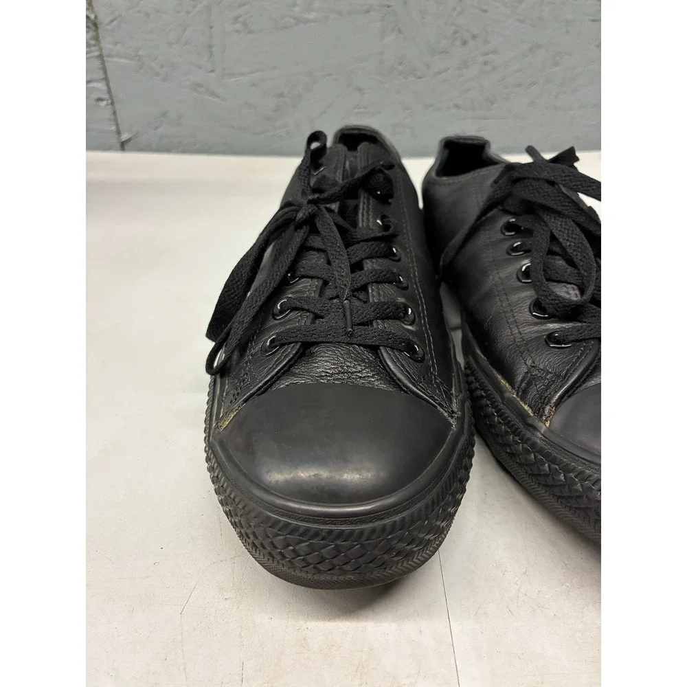Converse Chuck Taylor All Star Low Top Shoes Mens 11 Black Leather Sneakers