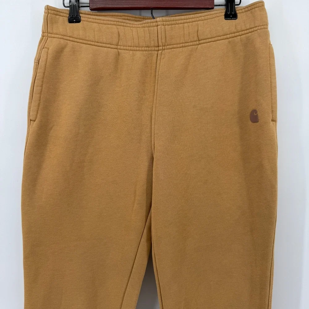 Carhartt Sweatpants Mens Medium Brown Relaxed Fit Fleece Joggers Zipper Pocket