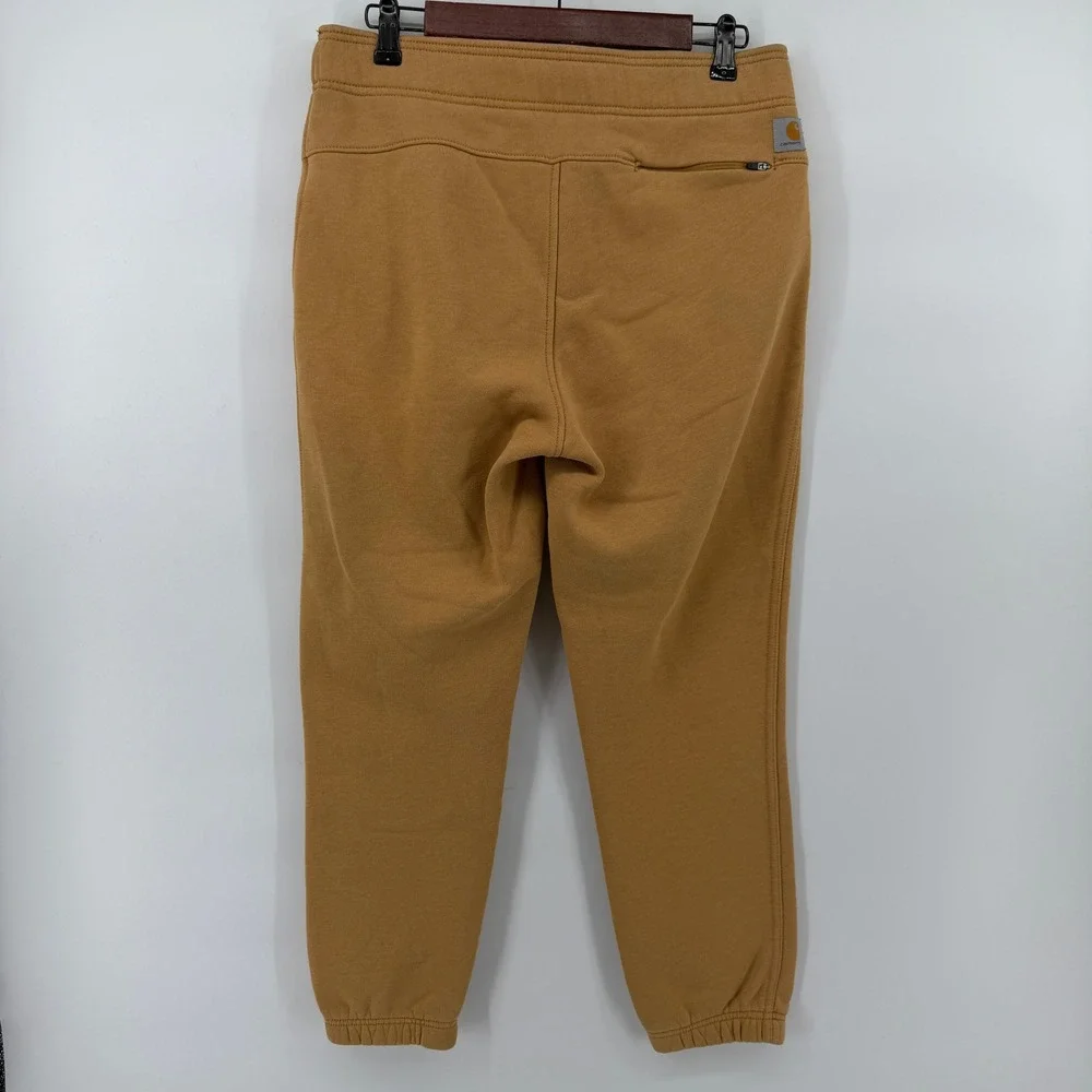 Carhartt Sweatpants Mens Medium Brown Relaxed Fit Fleece Joggers Zipper Pocket