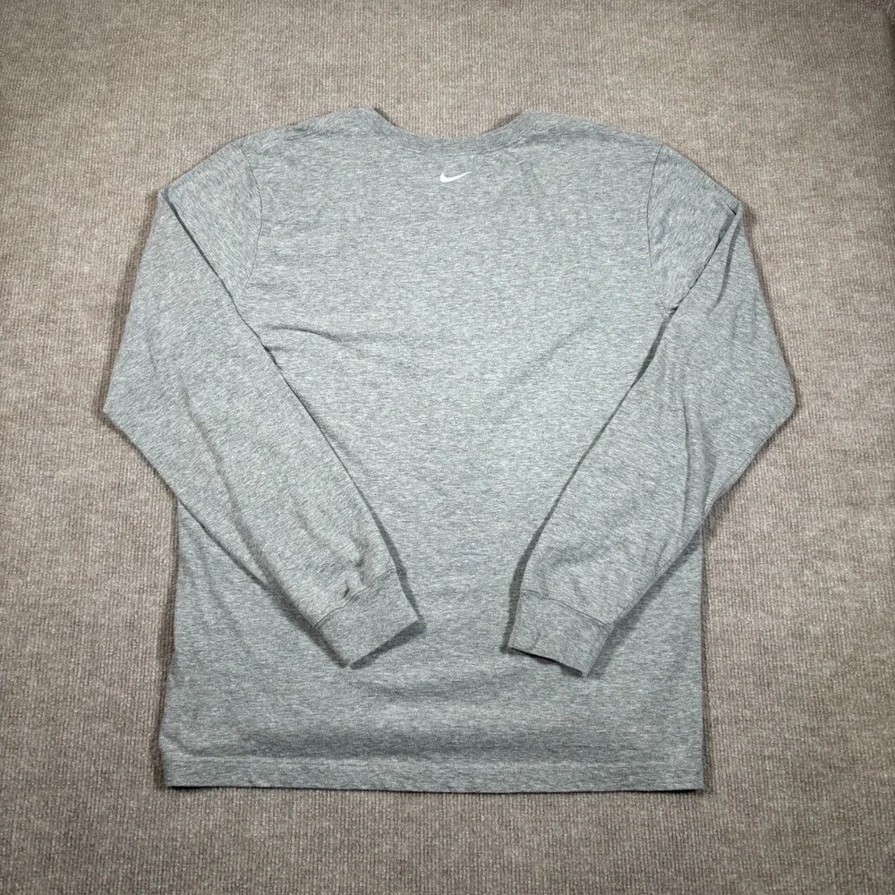 Nike Baldwin Wallace‎ Yellow Jackets T Shirt Mens L Long Sleeve Grey Baseball