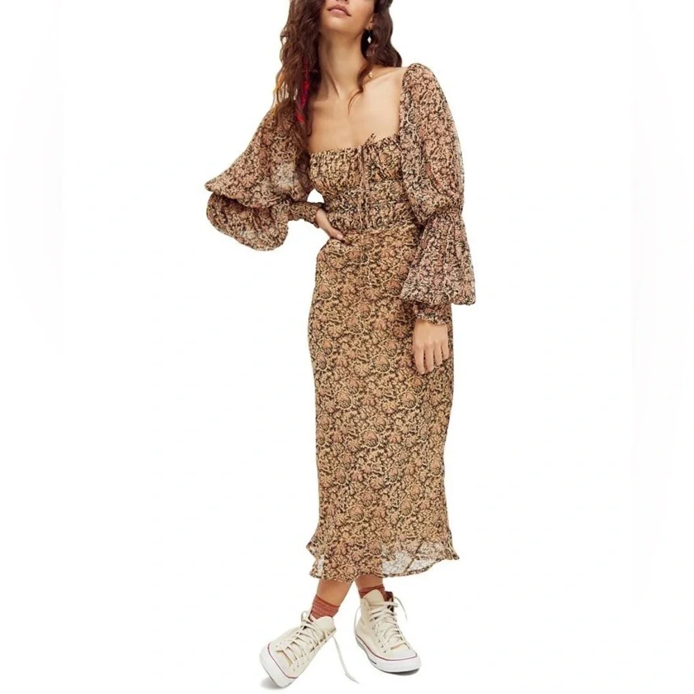 🌸Free People Aglow Midi Dress