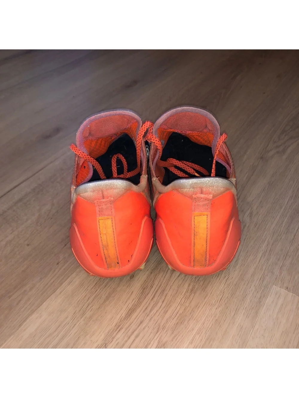 ADIDAS ADIZERO TEAM SOLAR ORANGE RED BIG MOOD EMOJI FOOTBALL CLEATS MENS SIZE 12