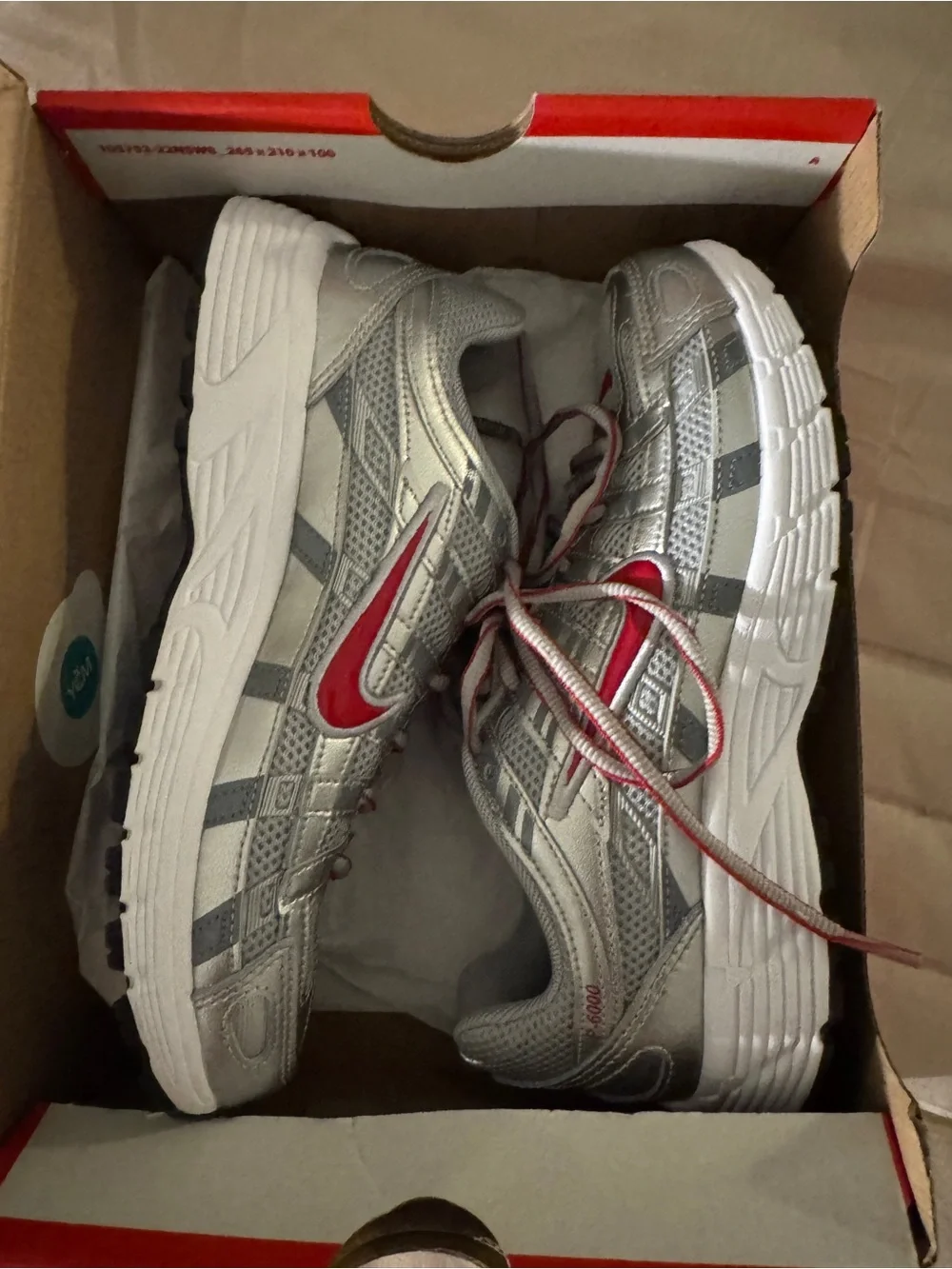 Nike Red Shoe Box with White Label