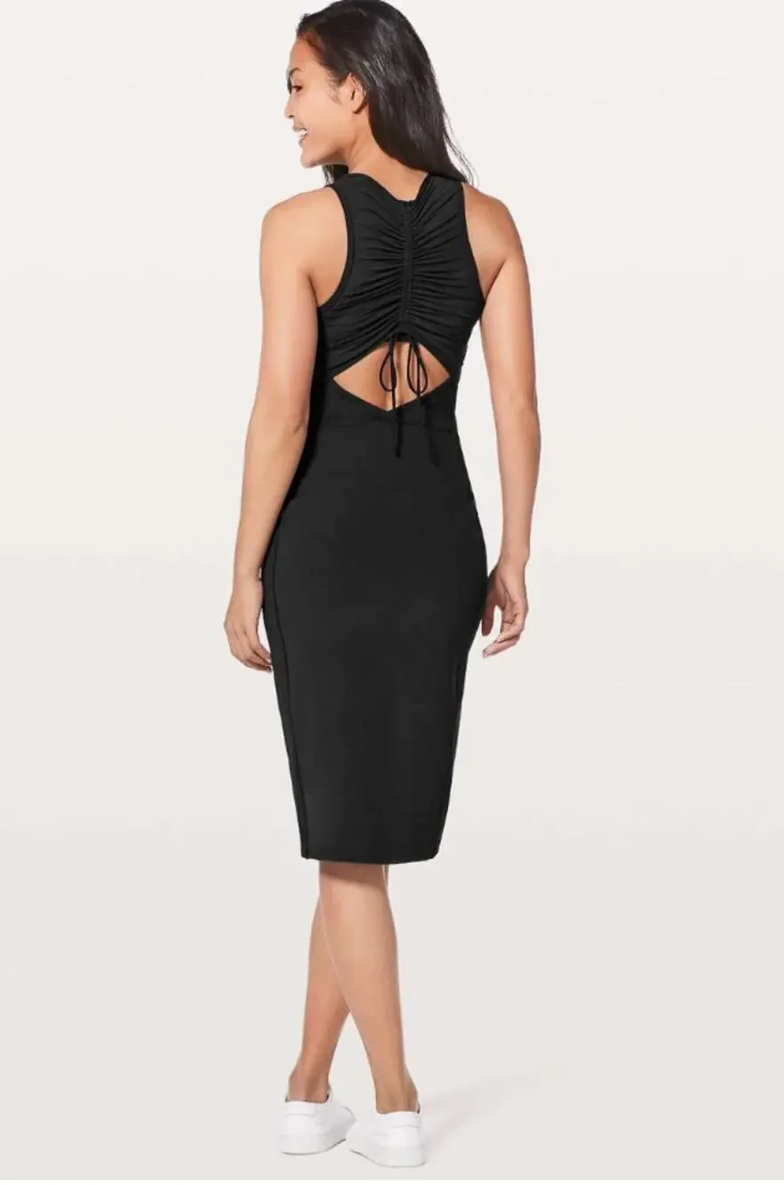 Lululemon Rather Be Gathered Dress Black