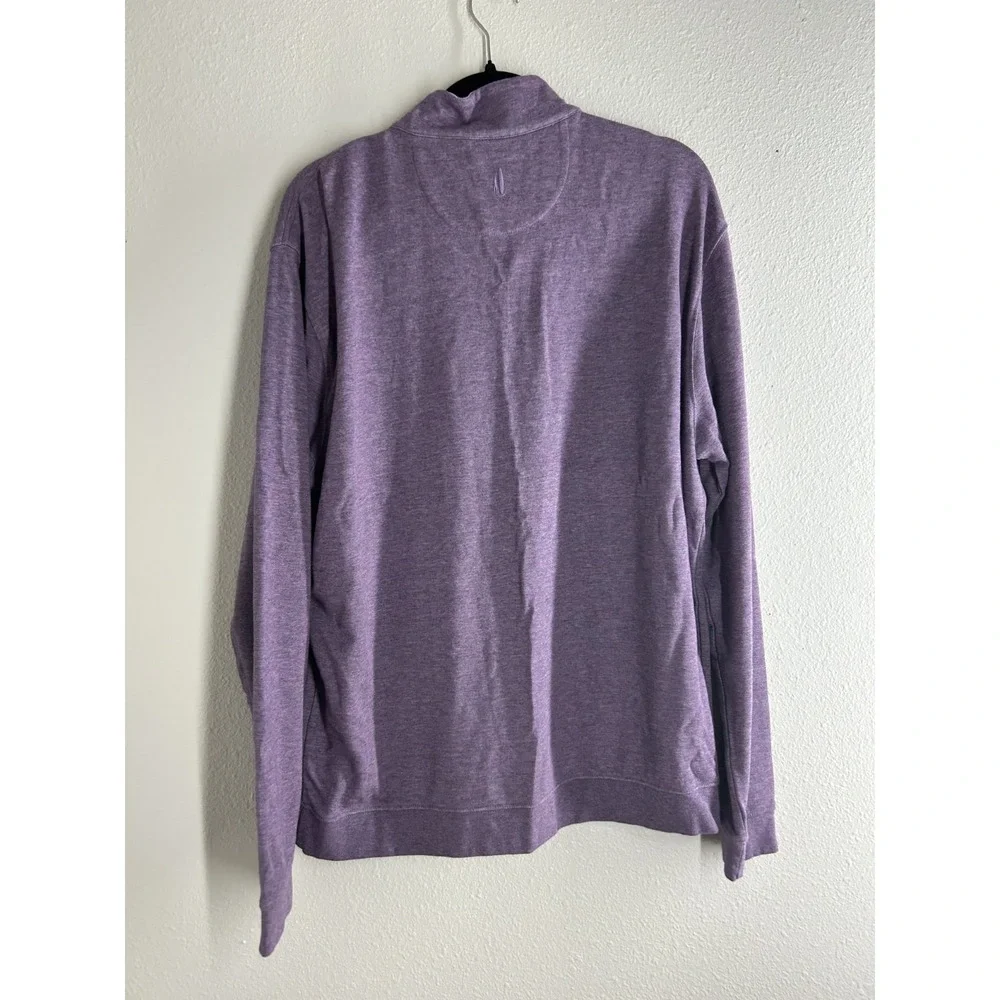 Johnnie-O 1/4 Zip Men's Sully Golf Performance Pullover Heather Purple XL