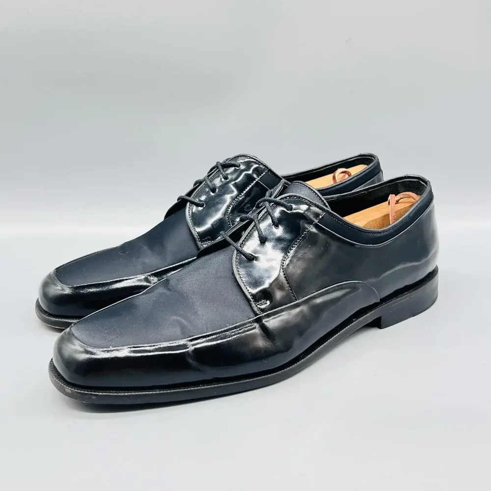 John W. Nordstrom Shoes Mens 11.5 Black Patent Leather Derby Oxford Dress Formal