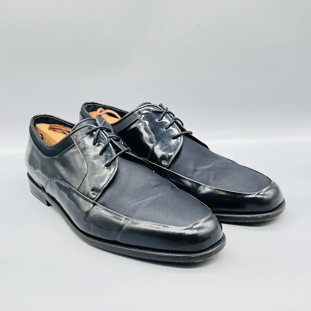John W. Nordstrom Shoes Mens 11.5 Black Patent Leather Derby Oxford Dress Formal
