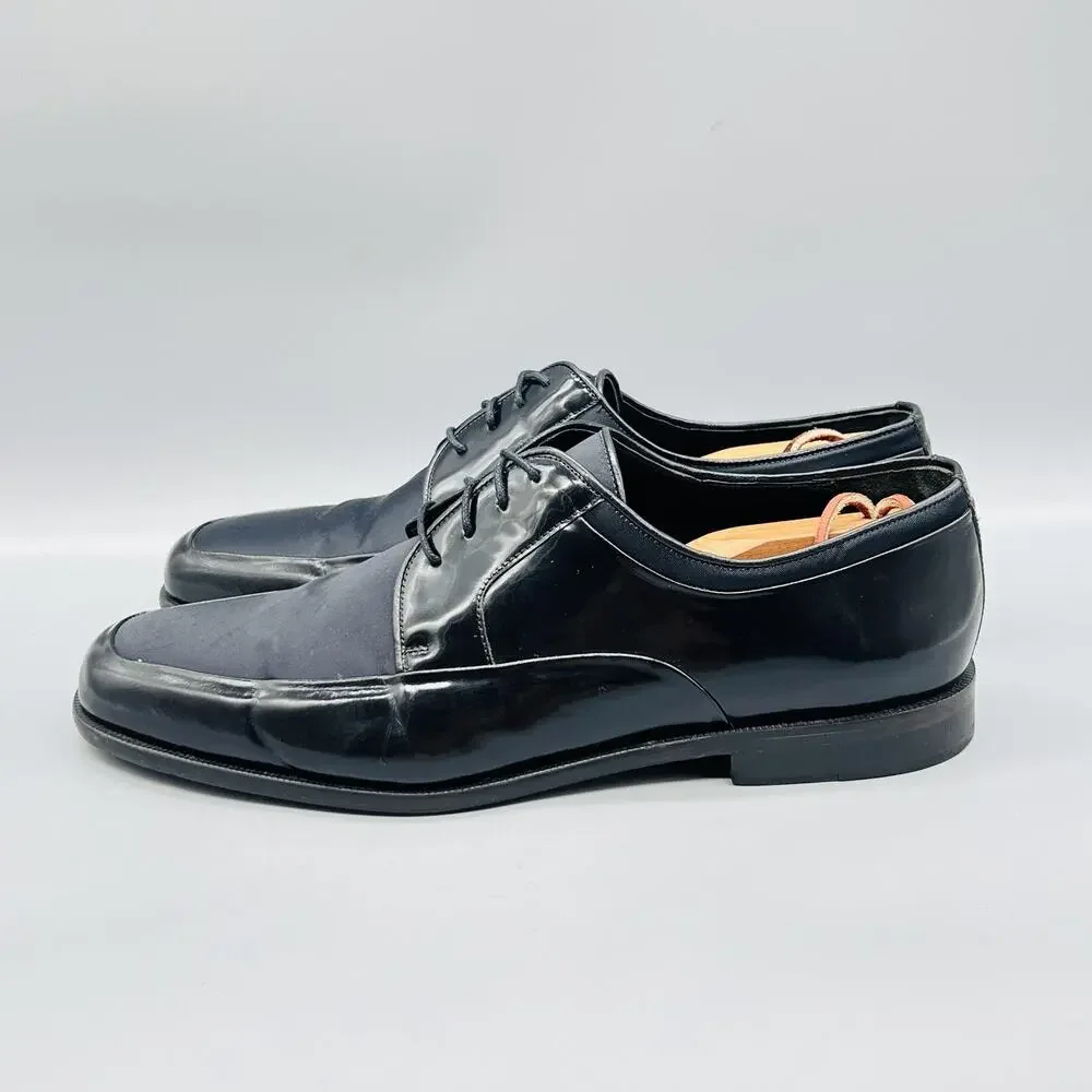 John W. Nordstrom Shoes Mens 11.5 Black Patent Leather Derby Oxford Dress Formal