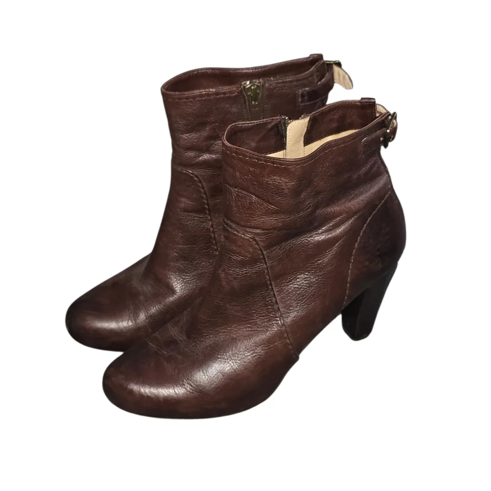 Frye Marissa Brown Leather High Heel 3.5