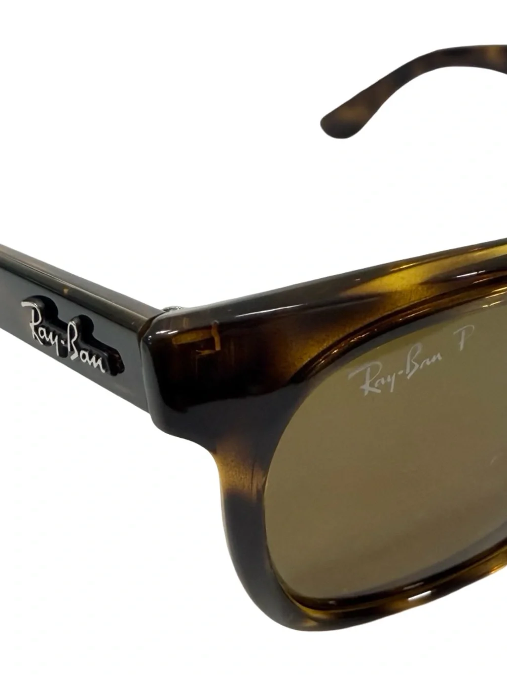 Women Ray-Ban polarized Tortoiseshell Frame with Green Lenses Men's Sunglasses