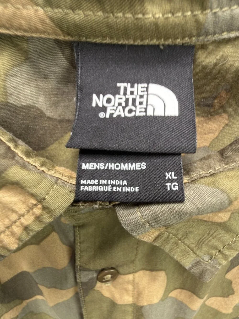 The North Face Baytrail Pattern Shirt NF0A48VC Men's XL Short Sleeve Camo Green