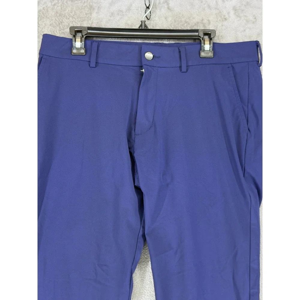 KJUS Iver Tailored Fit Golf Pants Mens 35x32 Blue Technical Stretch Trousers