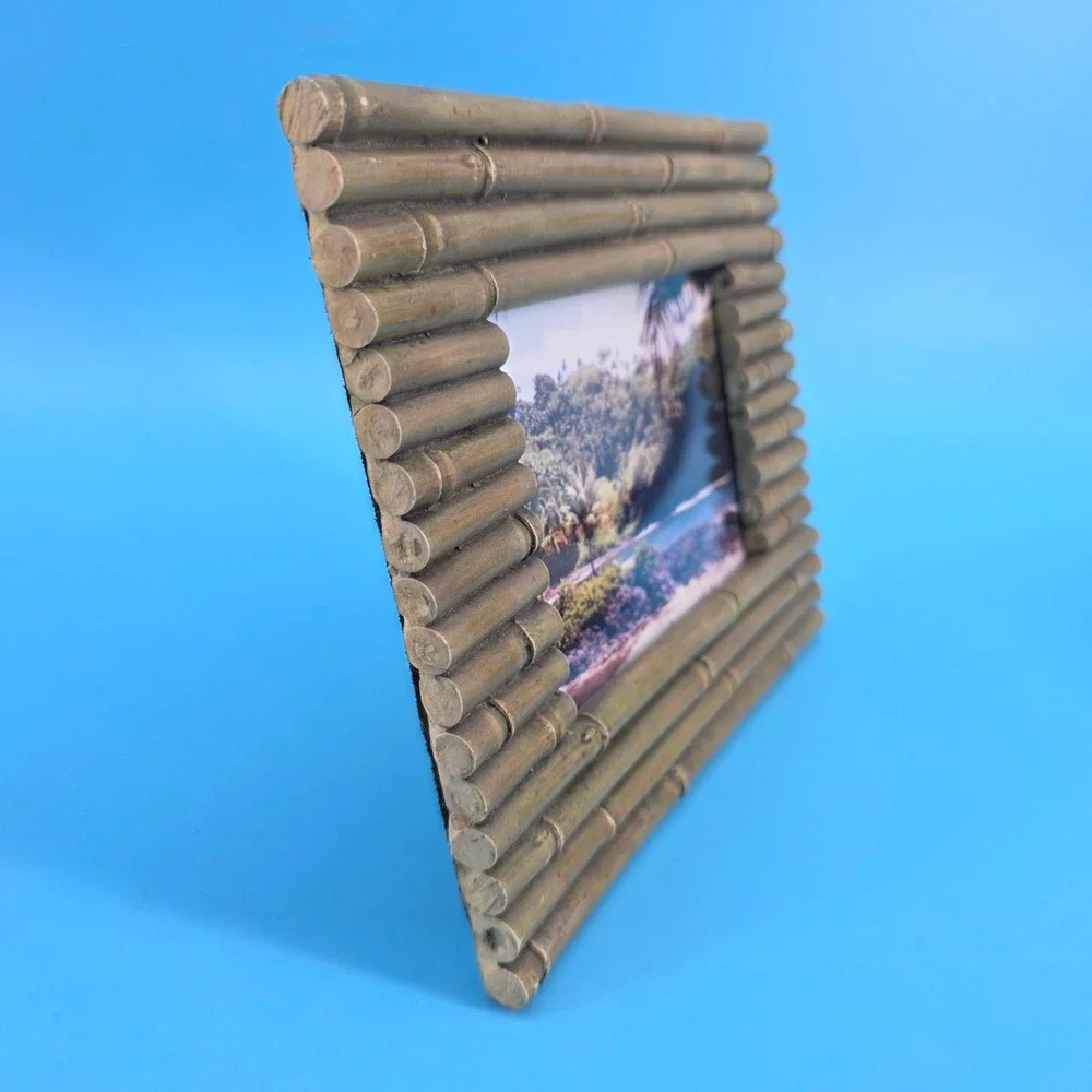 Hilo Hattie Sheridan Faux Bamboo Picture Frame Tropical Tiki Coastal Decor Green