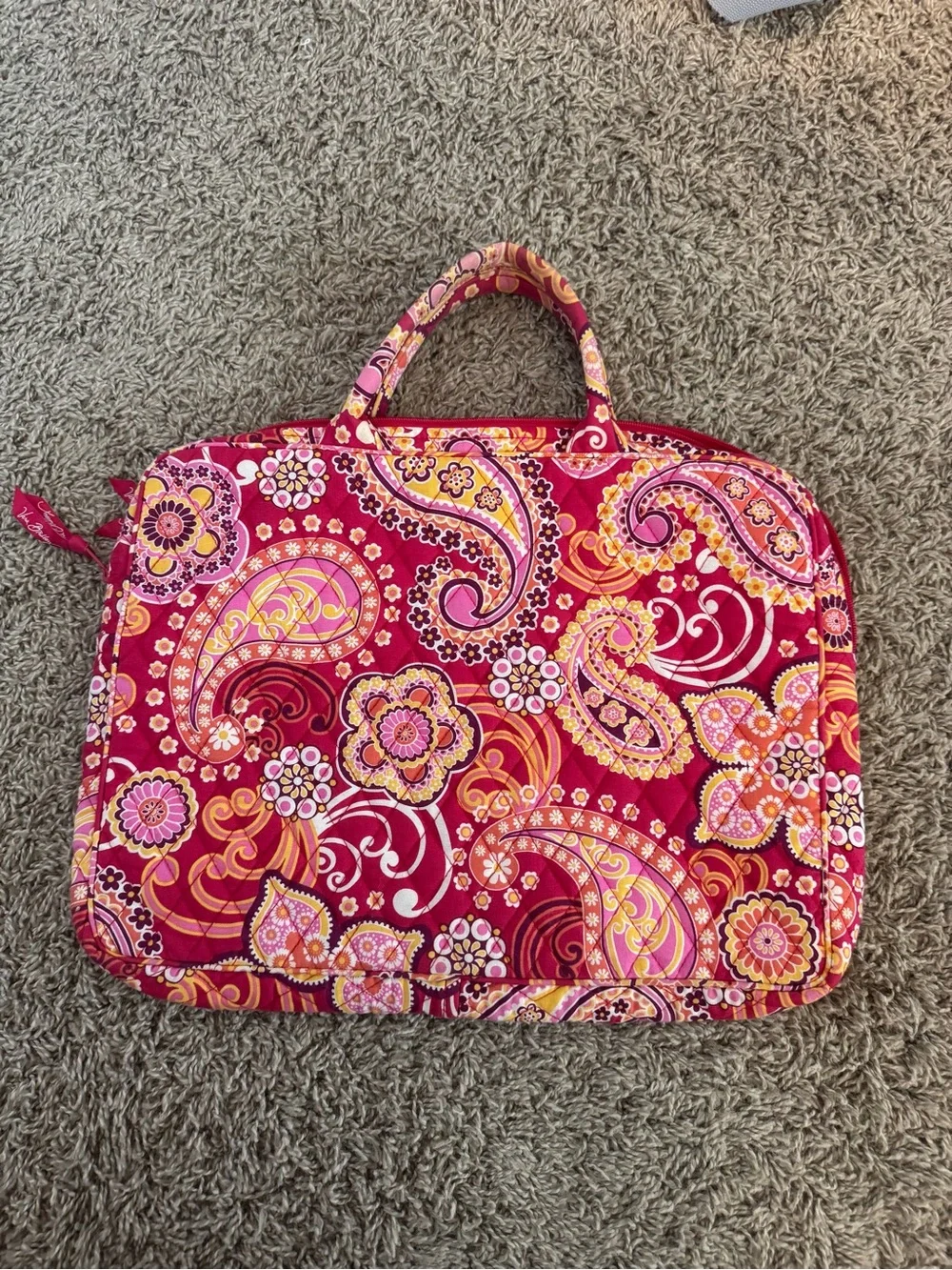 Vera Bradley Pink Floral Paisley Laptop Bag
